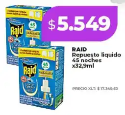 Supermayorista Vital RAID Repuesto líquido 45 noches x32,9ml oferta