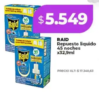 Supermayorista Vital RAID Repuesto líquido 45 noches x32,9ml oferta