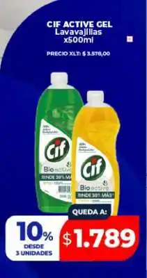 Supermayorista Vital CIF Active Gel Lavavajillas x500ml oferta