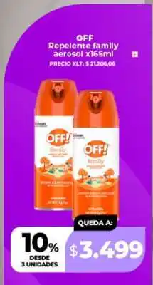Supermayorista Vital OFF Repelente family aerosol x165ml oferta