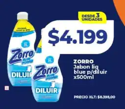 Supermayorista Vital Zorro Jabon liq blue p/diluir x500ml oferta