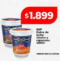 Supermayorista Vital S&P Dulce de leche clasico y repostero 400Gr oferta