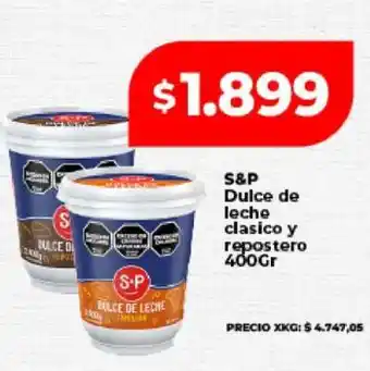 Supermayorista Vital S&P Dulce de leche clasico y repostero 400Gr oferta