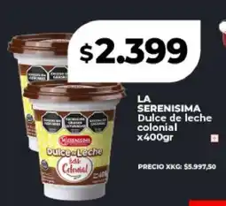 Supermayorista Vital LA SERENISIMA Dulce de leche colonial oferta