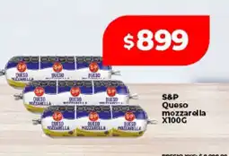 Supermayorista Vital S&P Queso mozzarella X100G oferta