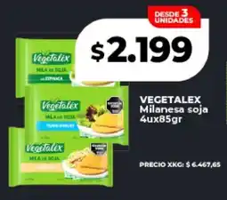 Supermayorista Vital VEGETALEX Milanesa soja 4ux85gr oferta
