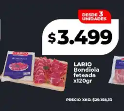 Supermayorista Vital LARIO Bondiola Feteada x120gr oferta