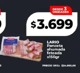 Supermayorista Vital LARIO Panceta ahumada feteada x150gr oferta