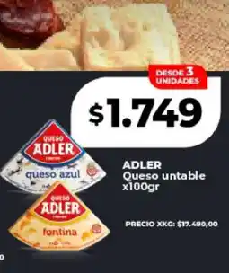 Supermayorista Vital ADLER Queso untable x100gr oferta