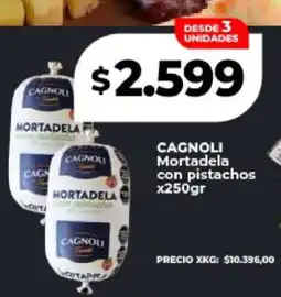 Supermayorista Vital CAGNOLI Mortadela con pistachos x250gr oferta