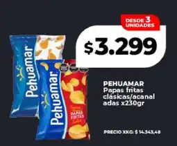 Supermayorista Vital PEHUAMAR Papas fritas clásicas/acanaladas x230gr oferta