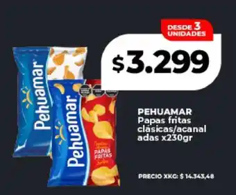 Supermayorista Vital PEHUAMAR Papas fritas clásicas/acanaladas x230gr oferta