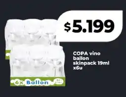 Supermayorista Vital COPA vino ballon skinpack 19ml x6u oferta