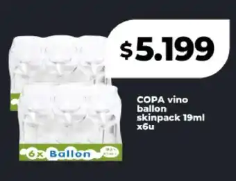 Supermayorista Vital COPA vino ballon skinpack 19ml x6u oferta
