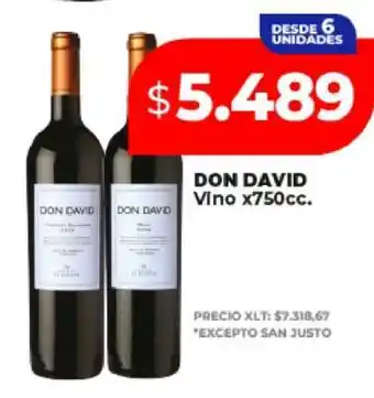 Supermayorista Vital DON DAVID Vino x750cc oferta