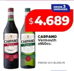Supermayorista Vital CARPANO Vermouth x950cc oferta