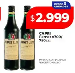 Supermayorista Vital CAPRI Fernet oferta