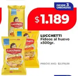 Supermayorista Vital LUCHETTI Fideos al huevo x500gr oferta