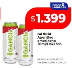 Supermayorista Vital GANCIA Aperitivo americano oferta