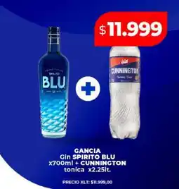 Supermayorista Vital Gancia Gin Spirito Blu + Cunnington Tonica oferta