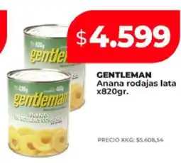 Supermayorista Vital GENTLEMAN Anana rodajas lata x820gr oferta