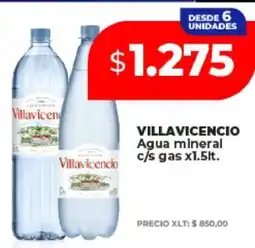 Supermayorista Vital VILLAVICENCIO Agua mineral c/s gas x1.5lt oferta