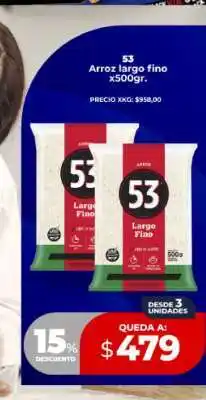 Supermayorista Vital 53 Arroz largo fino x500gr oferta