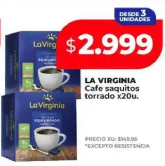 Supermayorista Vital La Virginia Cafe saquitos torrado x20u oferta