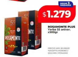 Supermayorista Vital ROSAMONTE PLUS Yerba 55 aniver. x500gr oferta
