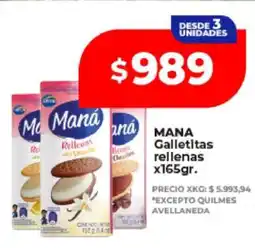 Supermayorista Vital MANA Galletitas rellenas x165gr oferta