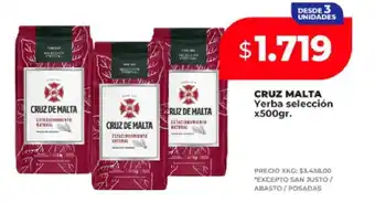 Supermayorista Vital CRUZ MALTA Yerba selección x500gr oferta
