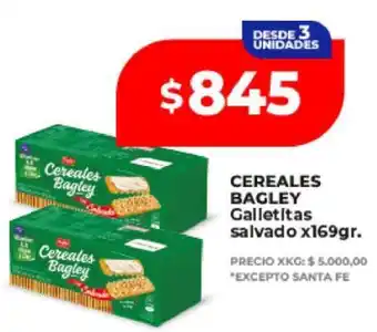 Supermayorista Vital CEREALES BAGLEY Galletitas salvado x169gr oferta