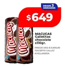 Supermayorista Vital MACUCAS Galletitas chocolate x110gr oferta