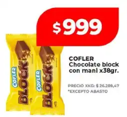 Supermayorista Vital COFLER Chocolate block con mani x38gr oferta