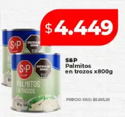 Supermayorista Vital S&P Palmitos en trozos x800g oferta
