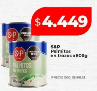 Supermayorista Vital S&P Palmitos en trozos x800g oferta