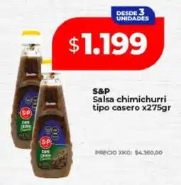 Supermayorista Vital S&P Salsa chimichurri tipo casero x275gr oferta