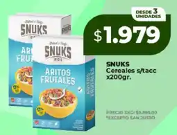 Supermayorista Vital SNUKS Cereales s/tacc x200gr oferta