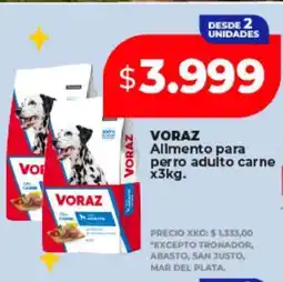 Supermayorista Vital VORAZ Alimento para perro adulto carne x3kg oferta