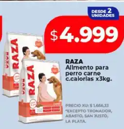 Supermayorista Vital RAZA Alimento para perro carne c.calorias x3kg oferta