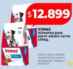 Supermayorista Vital VORAZ Alimento para perro adulto carne x10kg oferta