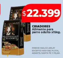 Supermayorista Vital CRIADORES Alimento para perro adulto x15kg oferta