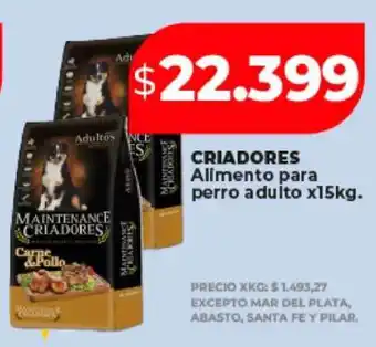 Supermayorista Vital CRIADORES Alimento para perro adulto x15kg oferta