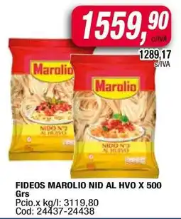 Maxiconsumo FIDEOS MAROLIO NID AL HVO X 500 Grs oferta
