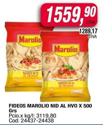 Maxiconsumo FIDEOS MAROLIO NID AL HVO X 500 Grs oferta