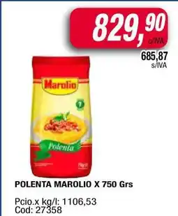 Maxiconsumo POLENTA MAROLIO X 750 Grs oferta