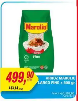Maxiconsumo ARROZ MAROLIO LARGO FINO x 500 gr oferta