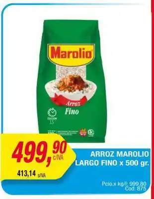 Maxiconsumo ARROZ MAROLIO LARGO FINO x 500 gr oferta