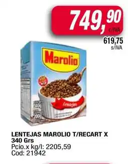 Maxiconsumo Lentejas Marolio T/Recart oferta