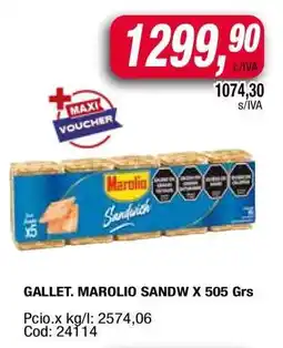 Maxiconsumo GALLET. MAROLIO SANDW X 505 Grs oferta